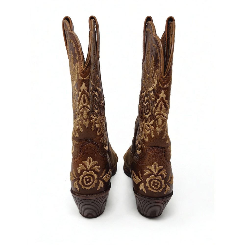 Ariat Unbridled Roxanne Western Cowboy Boots Womens 7B Leather Broad Square Toe - Picture 5 of 10